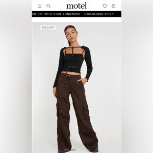 Saul Cargo Trouser In Dark Brown